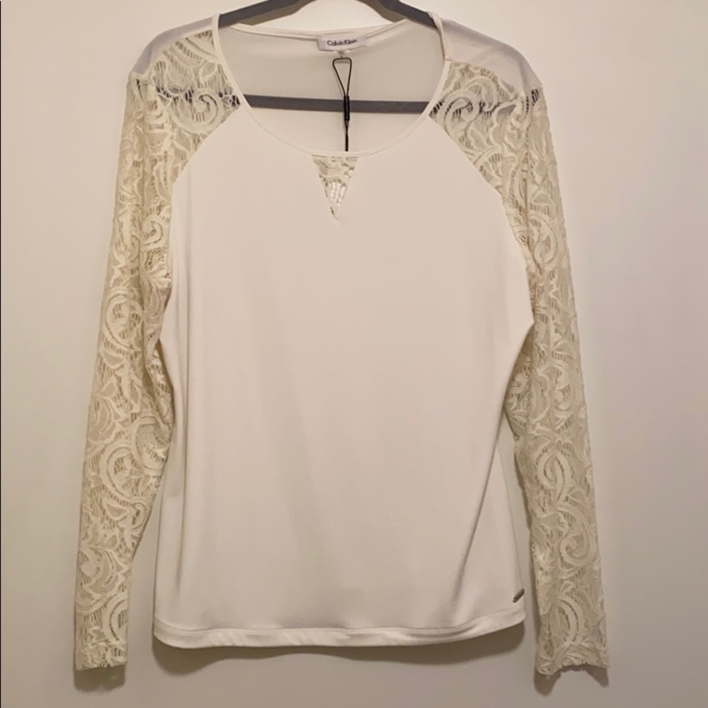 Calvin Klein ivory/cream colored top